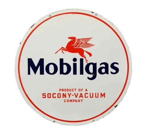 Lot Detail MOBILGAS W PEGASUS GRAPHIC PORCELAIN SIGN