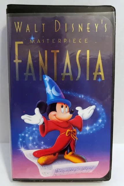 Fantasia Vhs Walt Disney S Masterpiece Clamshell Movie Tested Euc Black