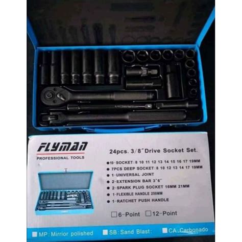 Original Flyman Usa Pcs Drive Socket Set Points Shopee