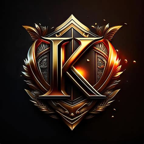 Premium Ai Image Logo Letter K In Gold