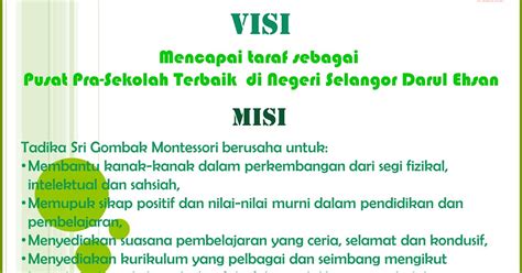 Visi Dan Misi Tadika