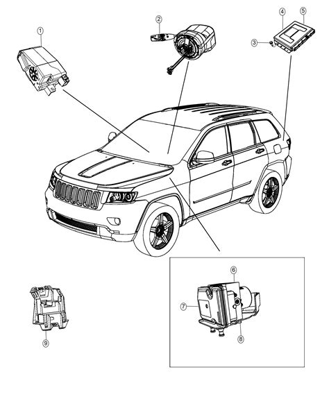 Jeep Grand Cherokee Module Anti Lock Brake System Speed 68382348AA