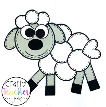 shape sheep craft  natashas crafts crafty teacher link tpt