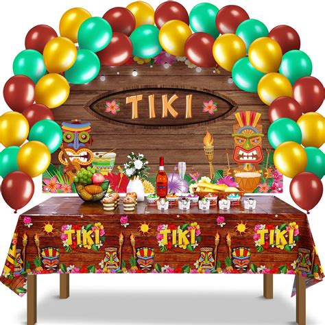 Buy Pcs Tiki Party Supplies Sets Tiki Luau Party Decoration Aloha