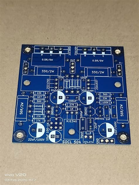 Pcb Socl Dobel Layer Fr Pcb Ampli Socl Dauble Layer Lazada Indonesia