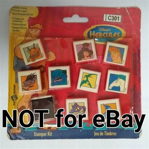 NIP VHTF Vintage Disney Hercules Rubber Stamper Kit Villains Nessus