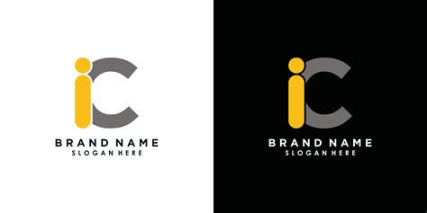 letter i and c logo design vector with icon shield creative 12650825 ...