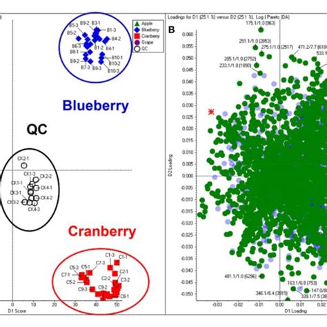 Principal Component Analysis Pca Scores A And Loadings B Plot