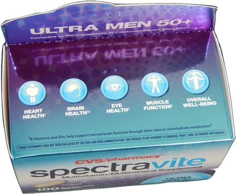 Cvs Pharmacy Spectravite Ultra Men 50 Multivitamin Multimineral Supplement Gluten Free 1