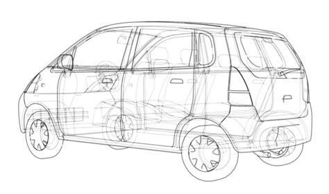 Car Sketch Vector Drawing Simple Blueprint Vector, Drawing, Simple, Blueprint PNG and Vector ...