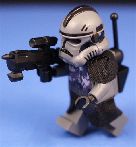 Lego Star Wars Custom Gray Camouflage Elite Clone Commando Dc 17m