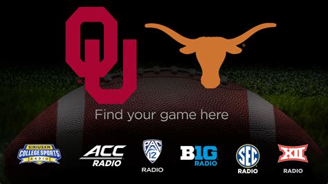 Listen Live: Oklahoma Sooners vs. Texas Longhorns 10/7