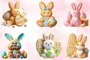 Easter Biscuit Bunny Sublimation Bundle Graphic By Svgart Creative