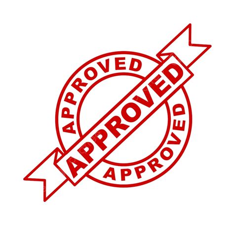 Approved Clipart PNG Images Approved Icon Vector Design Template