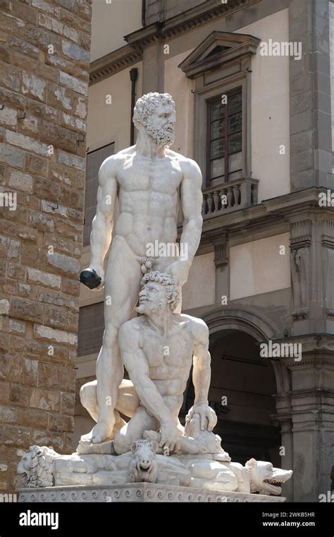 The Statue Of Hercules And Cacus By The Florentine Artist Baccio