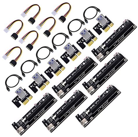 Buy 6 Pack PCIe Riser Cable VER 006 Or Ver006C PCI E 16x To 1x Powered