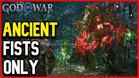 Forest Ancient Boss Fight Fists Only God Of War Ragnarok Youtube