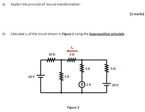 Solved Explain The Principle Of Source Transformation [2 Marks] Calculate Ofthe Circuit Shown