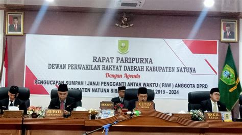 Dprd Natuna Gelar Rapat Paripurna Paw Sisa Masa Jabatan