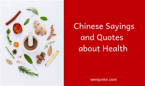 Chinese Sayings And Quotes About Health Wenjunior