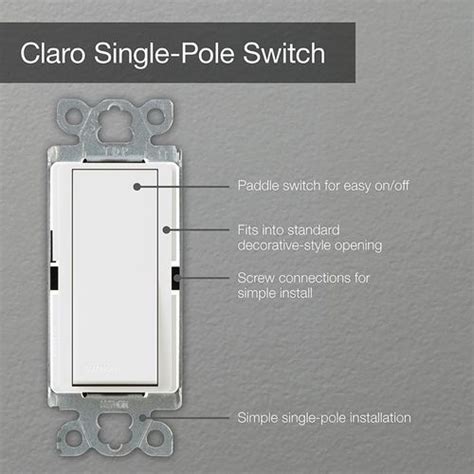 Sc Ps Bw Lutron Sc Ps Bw Claro On Off Switch Single Pole