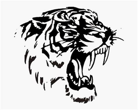 Roaring Tiger Png Black Tiger Roar Png Transparent Png Kindpng