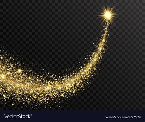 Star Dust Trail With Glitter Sparkling Particles Vector Image