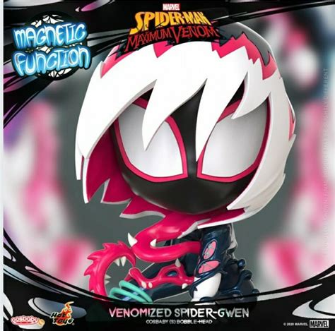 Hot Toys Cosbaby Cosb Cosb Cosb Venomized Spiderman Bobble Head Spider Gwen Miles