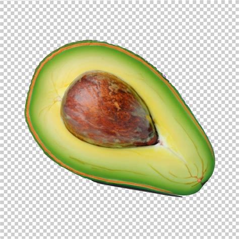 PSD Aguacate Fresco Medio Maduro Aislado Premium Png Psd PSD Premium