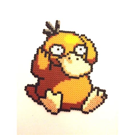 Psyduck Pokemon Mini Hama Bead Art Magnet Etsy Uk Mini Hama Beads