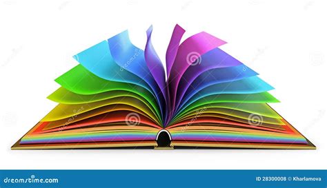 Open Book With Colorful Pages Royalty Free Stock Photos - Image: 28300008