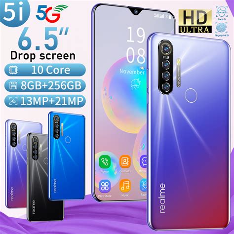 Realme 5i Smart Phone 65inch Hd Full Display Android 90 Water Drop