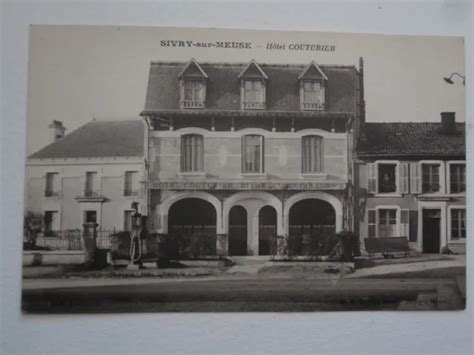 Cpa Village Meuse Sivry Sur Meuse H Tel Couturier Pompe Essence