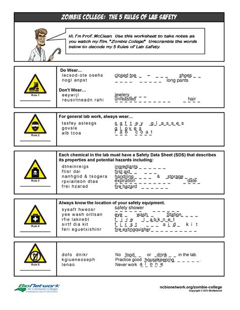 Safety Equipment Wordwall Game Answers