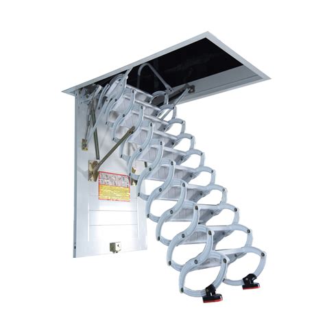 White Color Titanium And Magnesium Alloy Loft Ladder Gt Al01 Gyptek