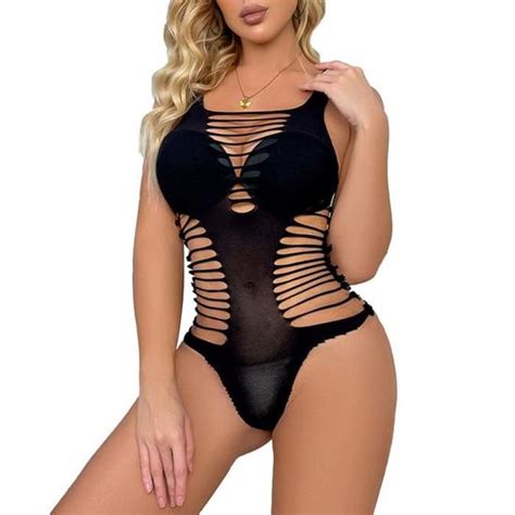 Iiniim Sexy Body R Sille Femme Sans Manches Erotique Lingerie De Nuit