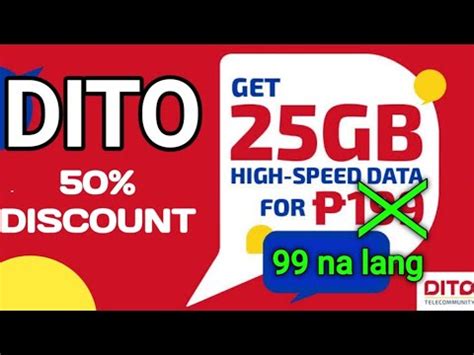 Dito Sim Discount Promo Gb Data Days Unli Text Unli Call