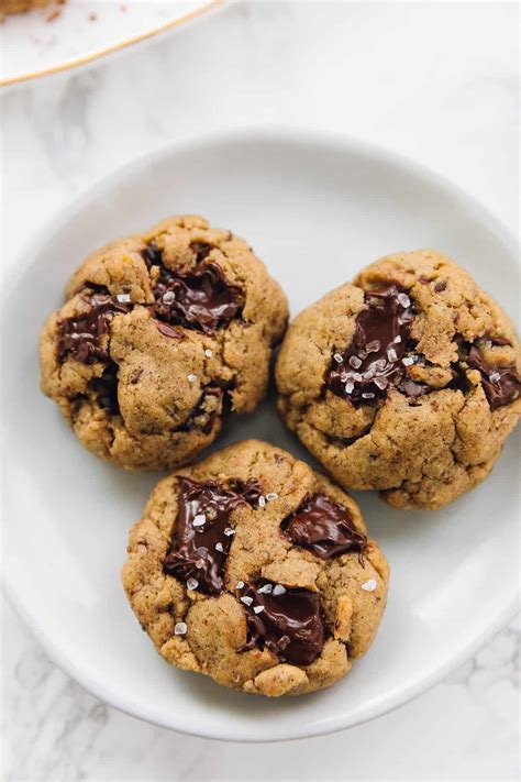 Salted Chocolate Chip Tahini Cookies Jessica In The Kitchen