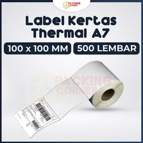 Jual Kertas Stiker Label Thermal Termal Resi Barcode Print X