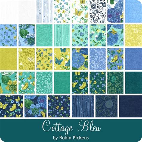 Moda Fabrics Cottage Blue Fabrics Robin Pickens Fabric Needlecraft