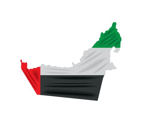 UAE flag in map 13790928 Vector Art at Vecteezy