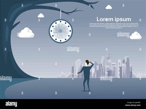 Man Hanging On Clock Stock Vector Images Alamy