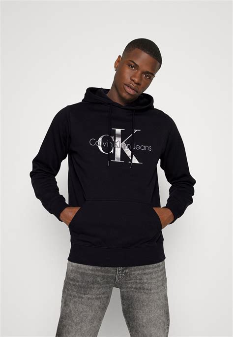 Calvin Klein Jeans Seasonal Monologo Regular Sweatshirt Black Svart