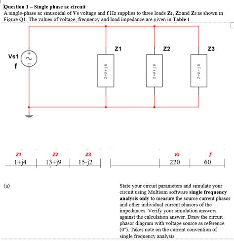 Solved Question 1 - Single phase ac circuit A single-phase | Chegg.com