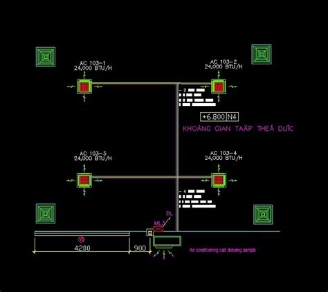 Central Air Conditioning System D Dwg Details For Autocad Designs Cad