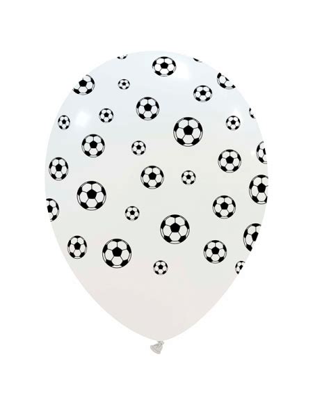 Globos Futbol Latex Redondos Cm Pastel Blanco