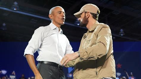 Barack Obama Raps Eminem Lyrics At Detroit Rally For Kamala Harris