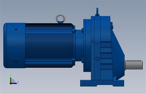 Rx87底脚轴伸式安装斜齿轮减速机 Rx87 Y11 4p 160m M1 0° 1559solidworks 2010模型图纸下载 懒石网