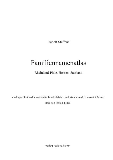 Familiennamenatlas Rheinland Pfalz Hessen Saarland Stammbaumshop24 De