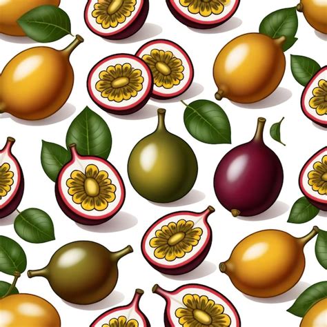 Premium Vector Passionfruit Vector Set White Background Isolated A High